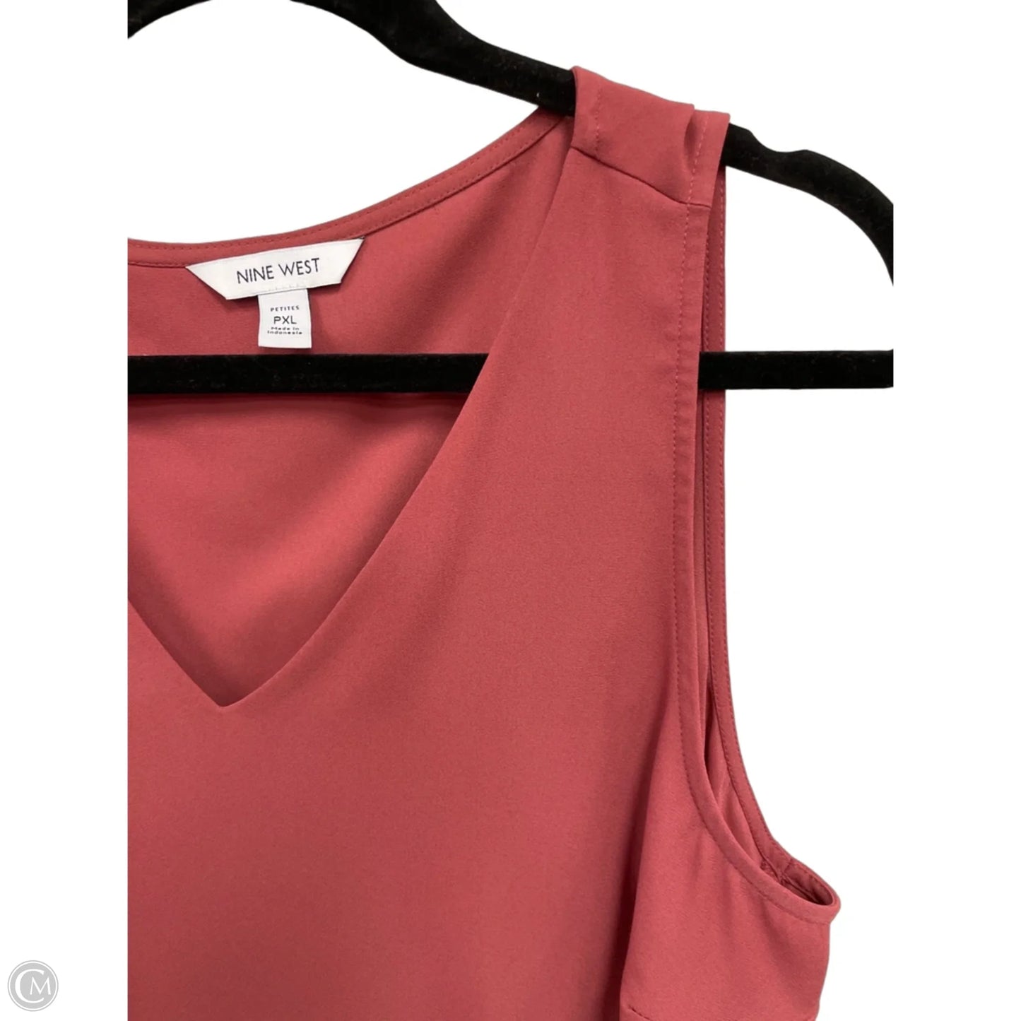 Blouse Sleeveless By Nine West Apparel In Orange, Size: Xlp