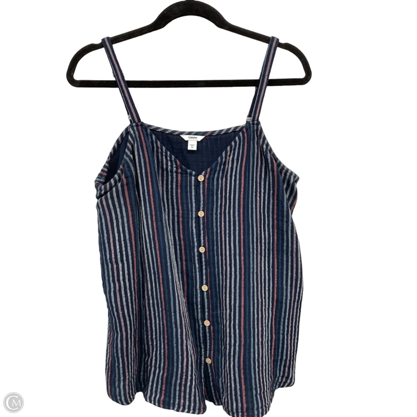 Top Sleeveless By Sonoma In Blue & Orange, Size: M