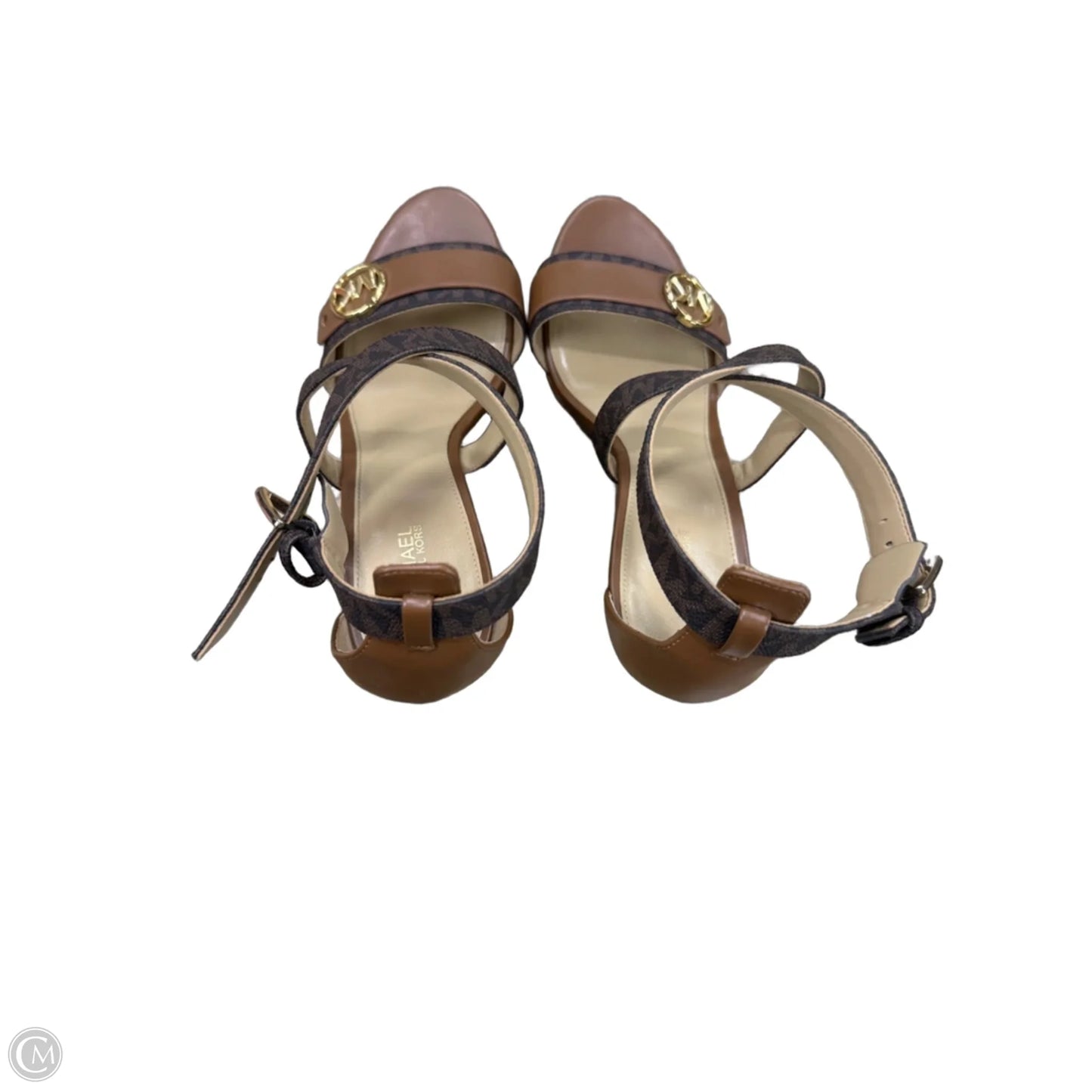 Sandals Heels Wedge By Michael By Michael Kors In Brown, Size: 8