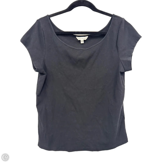 Top Short Sleeve Basic By Banana Republic In Black, Size: Xl