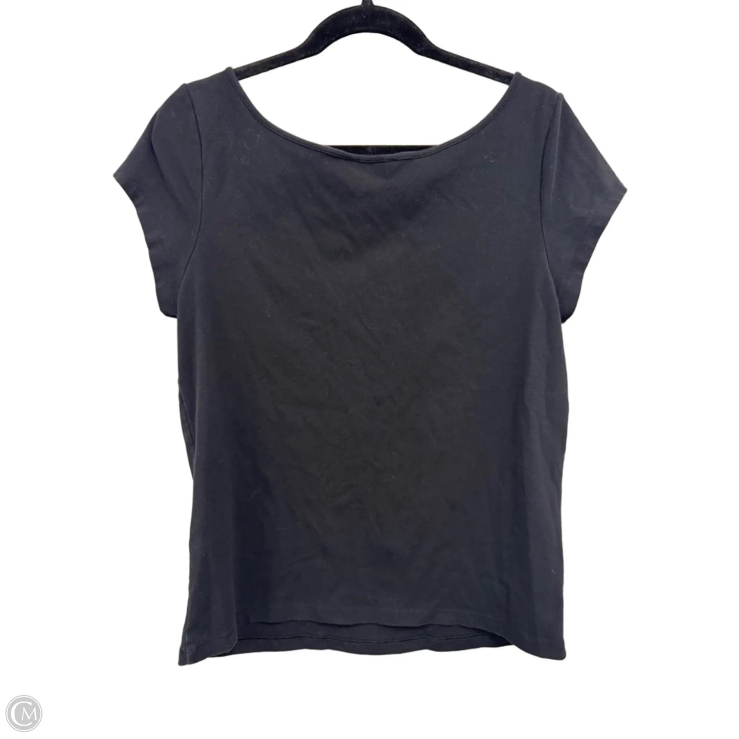Top Short Sleeve Basic By Banana Republic In Black, Size: Xl