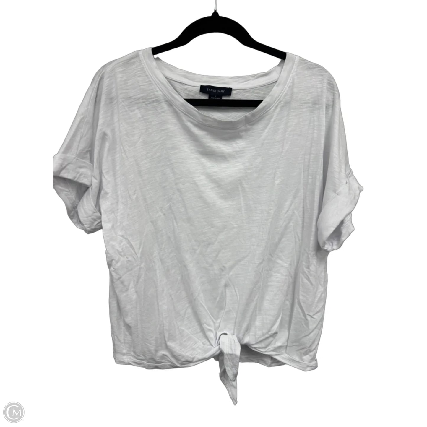 Top Short Sleeve Basic By Sanctuary In White, Size: L