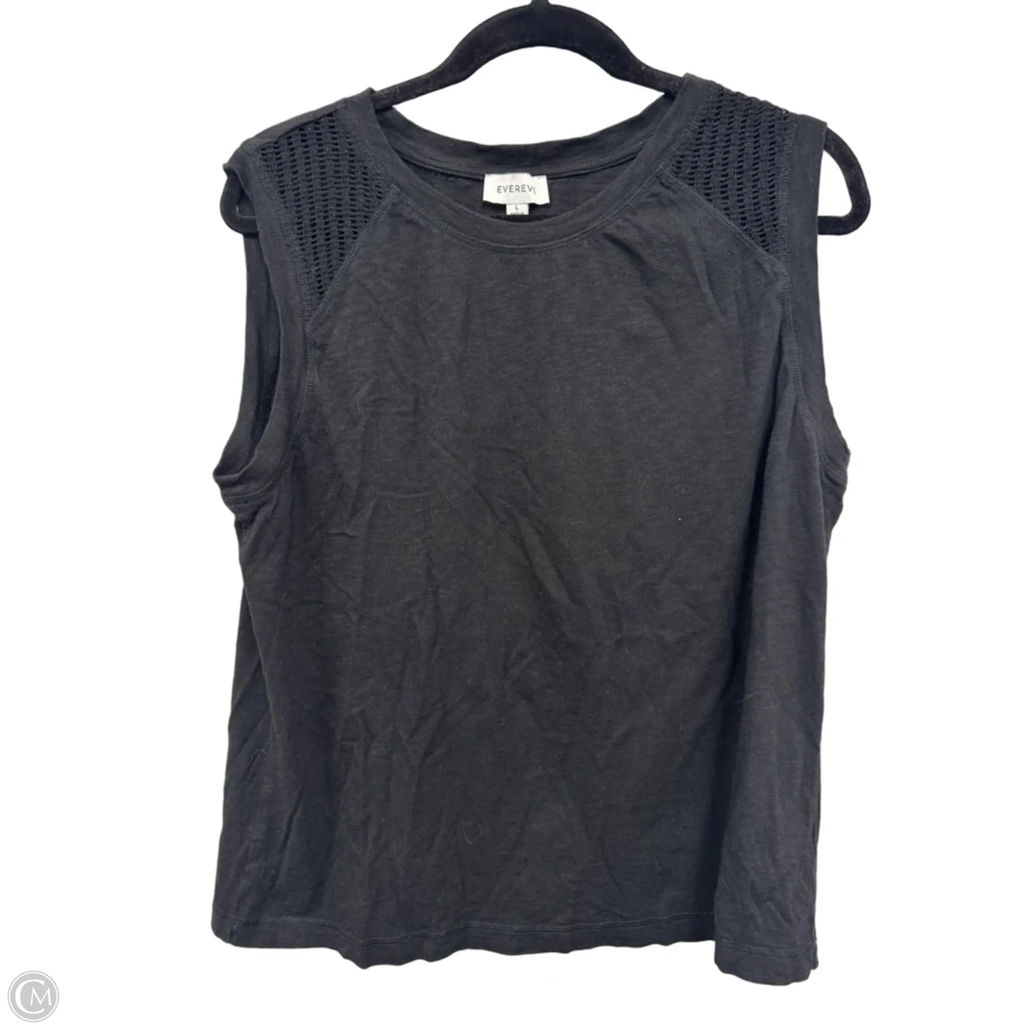 Top Sleeveless By Evereve In Black, Size: L