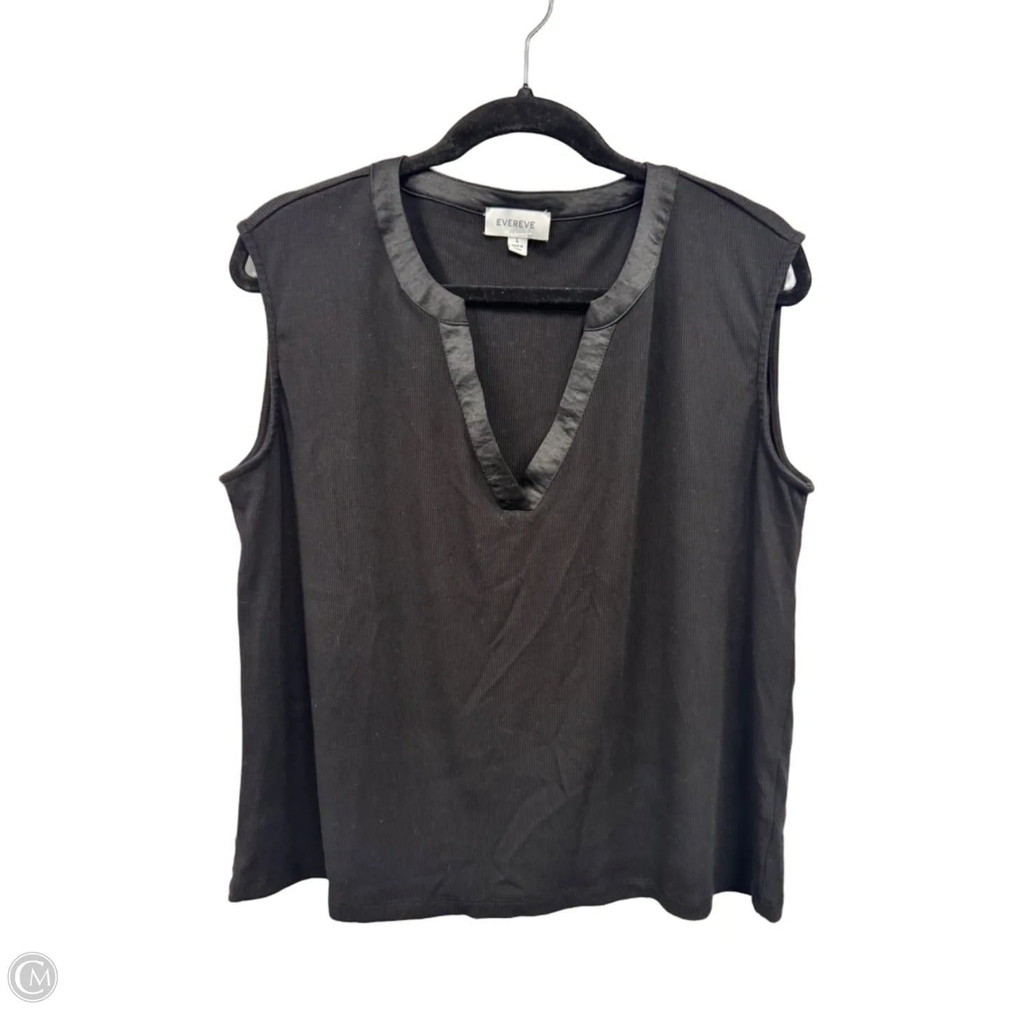 Top Sleeveless By Evereve In Black, Size: L