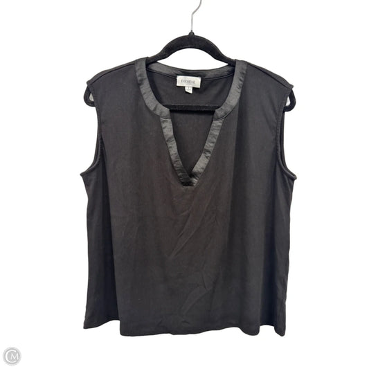 Top Sleeveless By Evereve In Black, Size: L