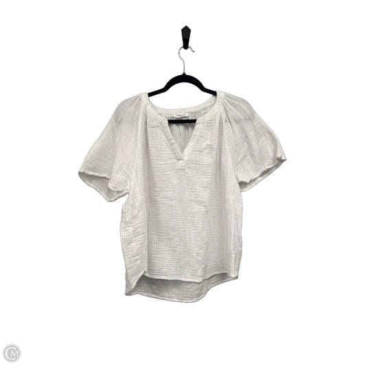 Blouse Short Sleeve By Beachlunchlounge In White, Size: L