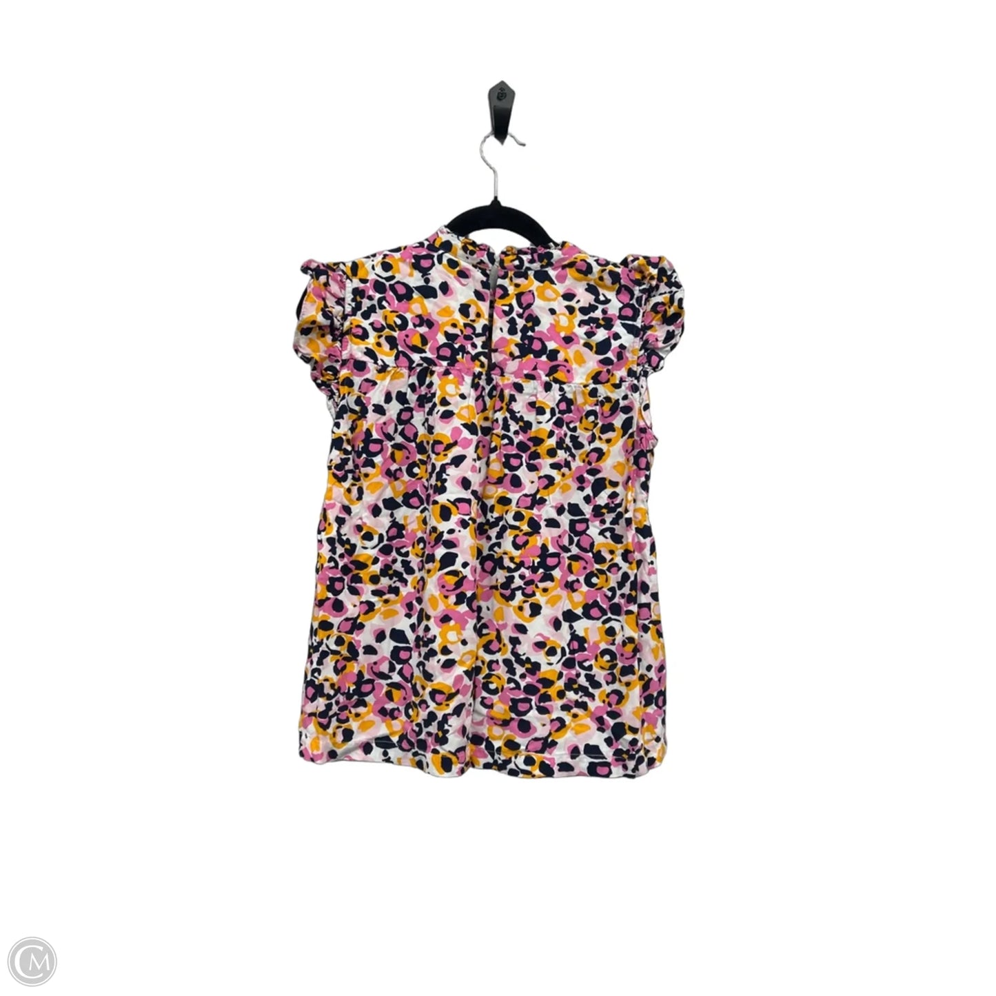 Blouse Short Sleeve By Crown And Ivy In Pink & Yellow, Size: M