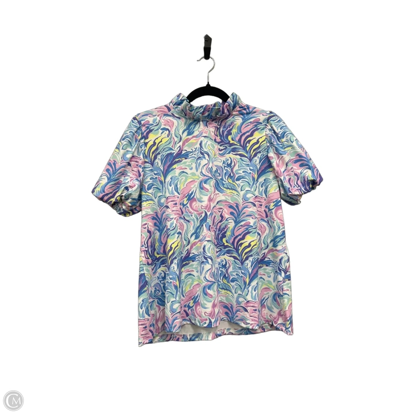 Blouse Short Sleeve By Simply Southern In Blue & Pink, Size: S