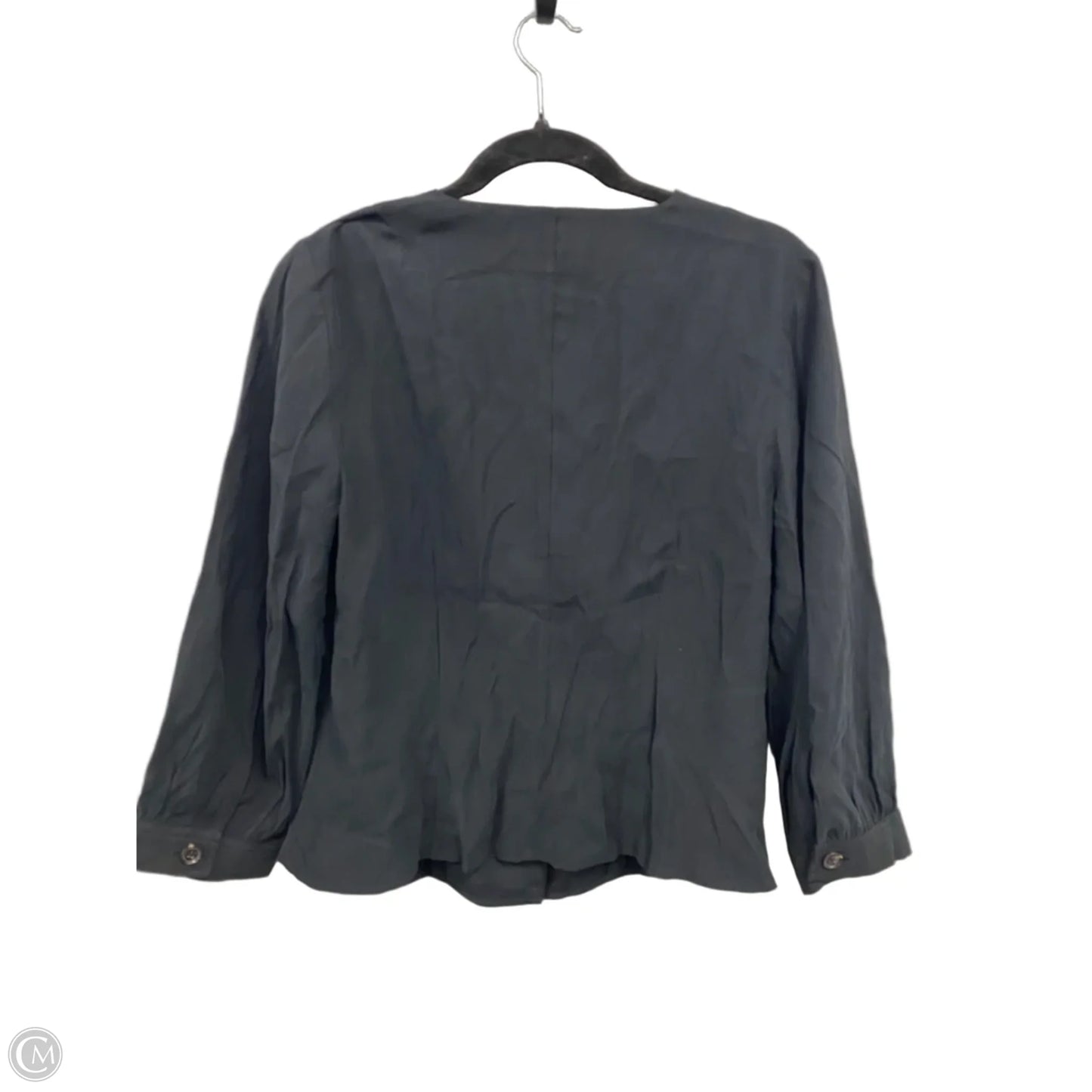 Blouse Long Sleeve By Banana Republic In Black, Size: 12