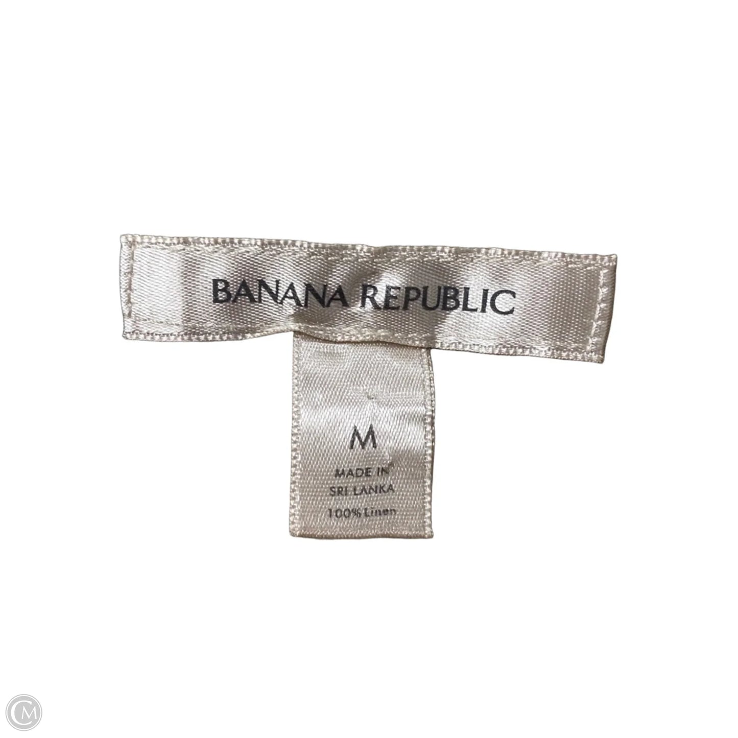 Blouse Short Sleeve By Banana Republic In Tan, Size: M