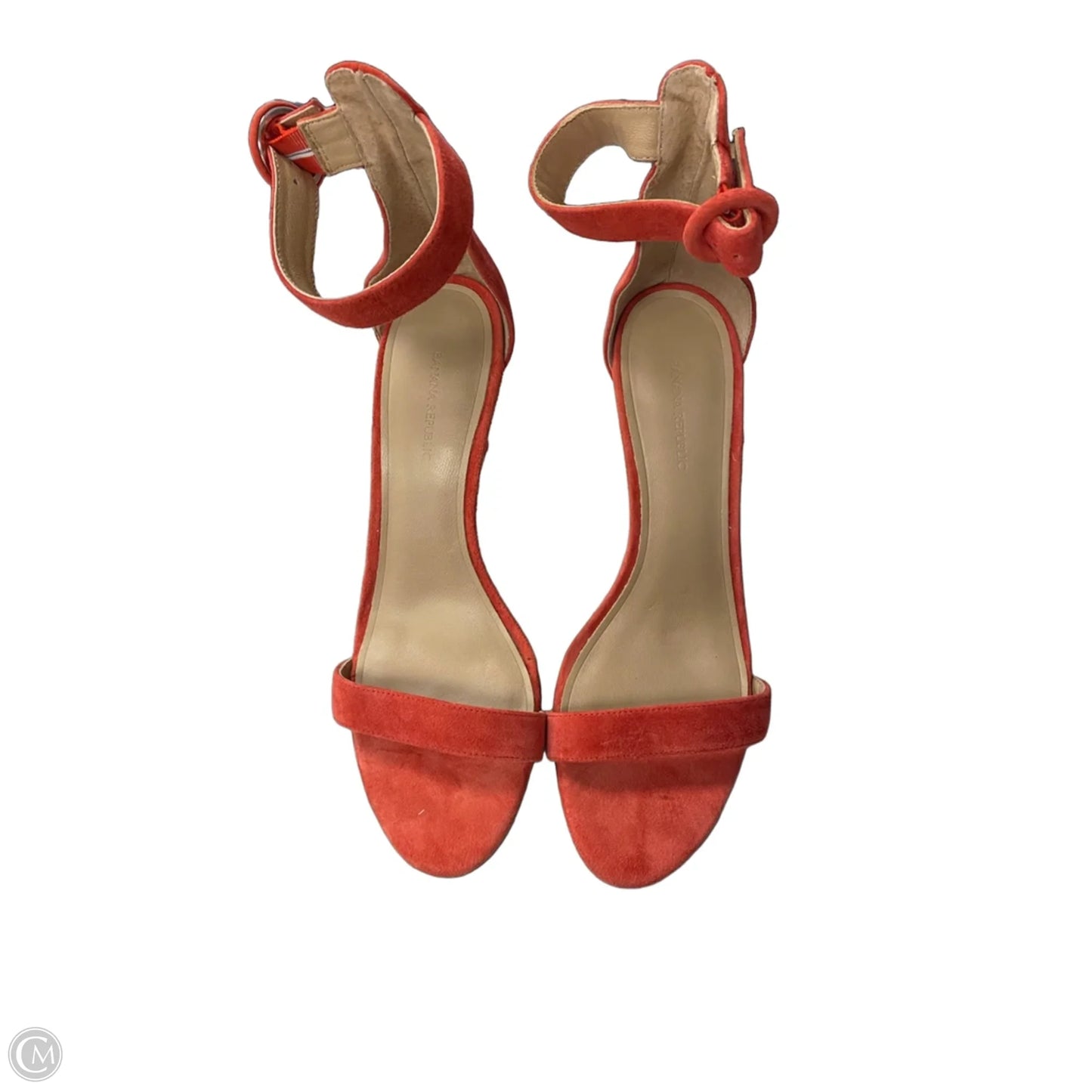 Sandals Heels Stiletto By Banana Republic In Coral, Size: 10