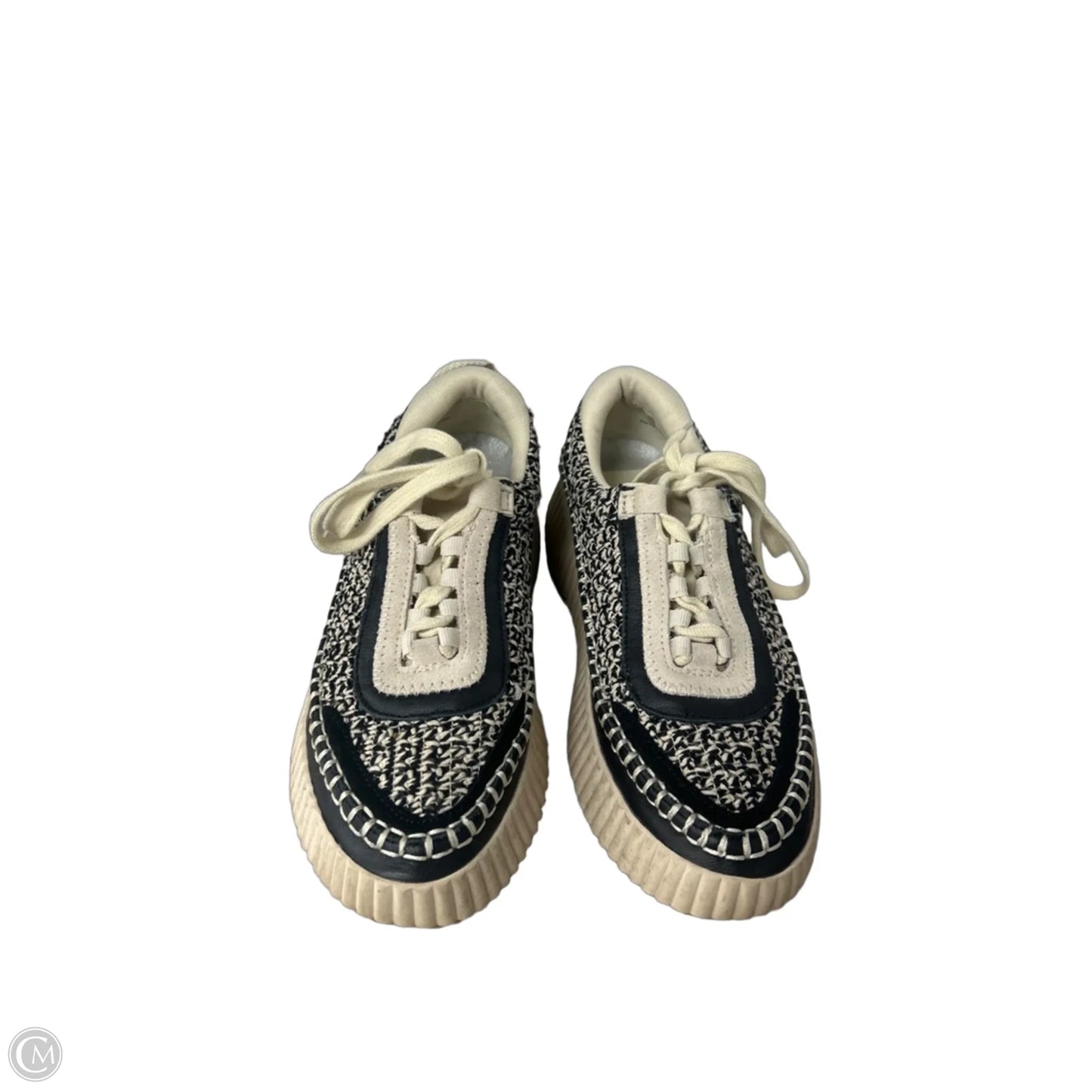 Shoes Sneakers By Dolce Vita In Black & Cream, Size: 7.5