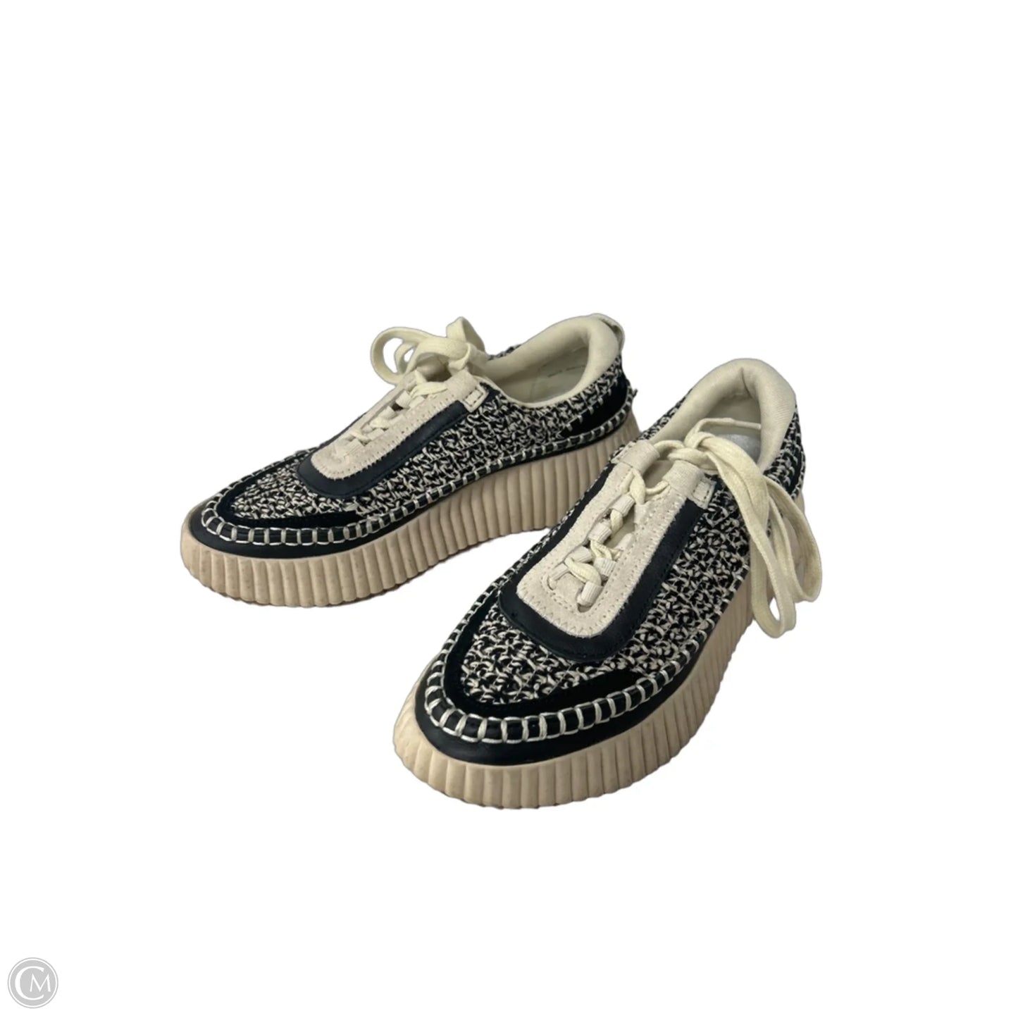 Shoes Sneakers By Dolce Vita In Black & Cream, Size: 7.5