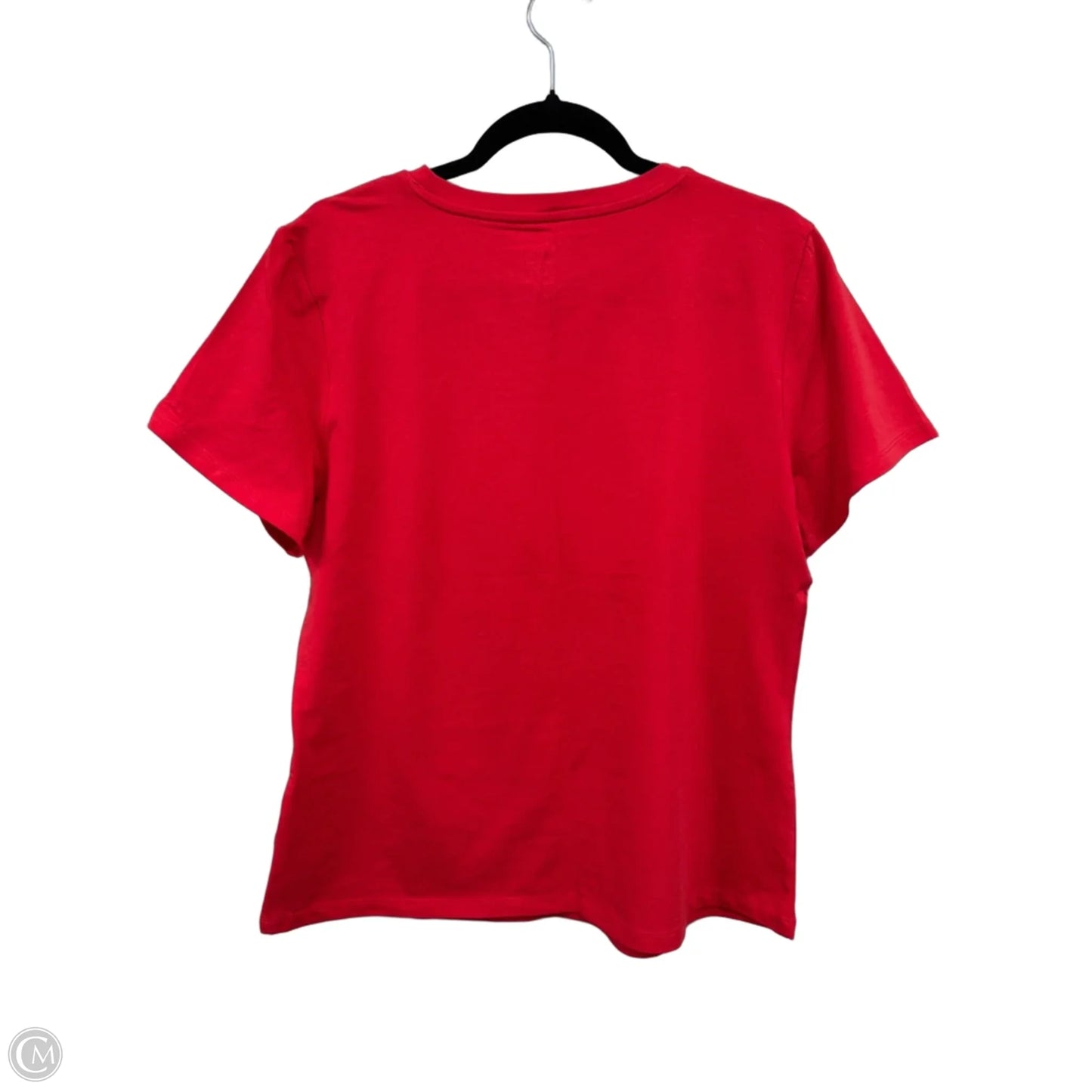 Top Short Sleeve Basic By A New Day In Red, Size: L