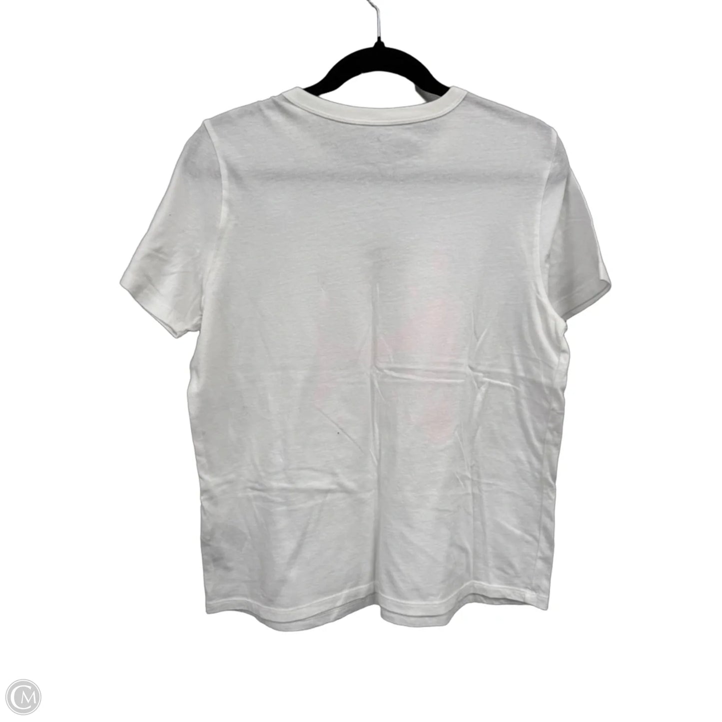 Top Short Sleeve Basic By Old Navy In Pink & White, Size: M