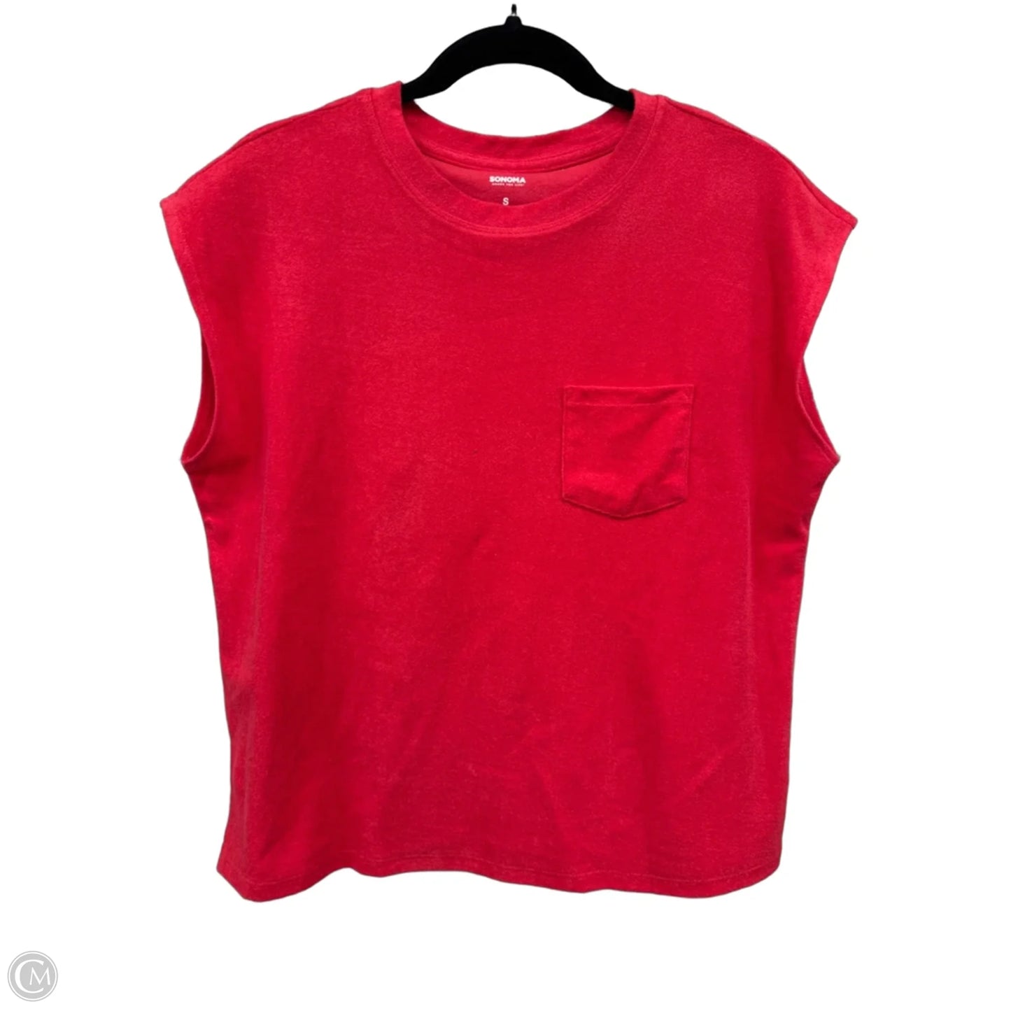 Top Short Sleeve By Sonoma In Red, Size: S