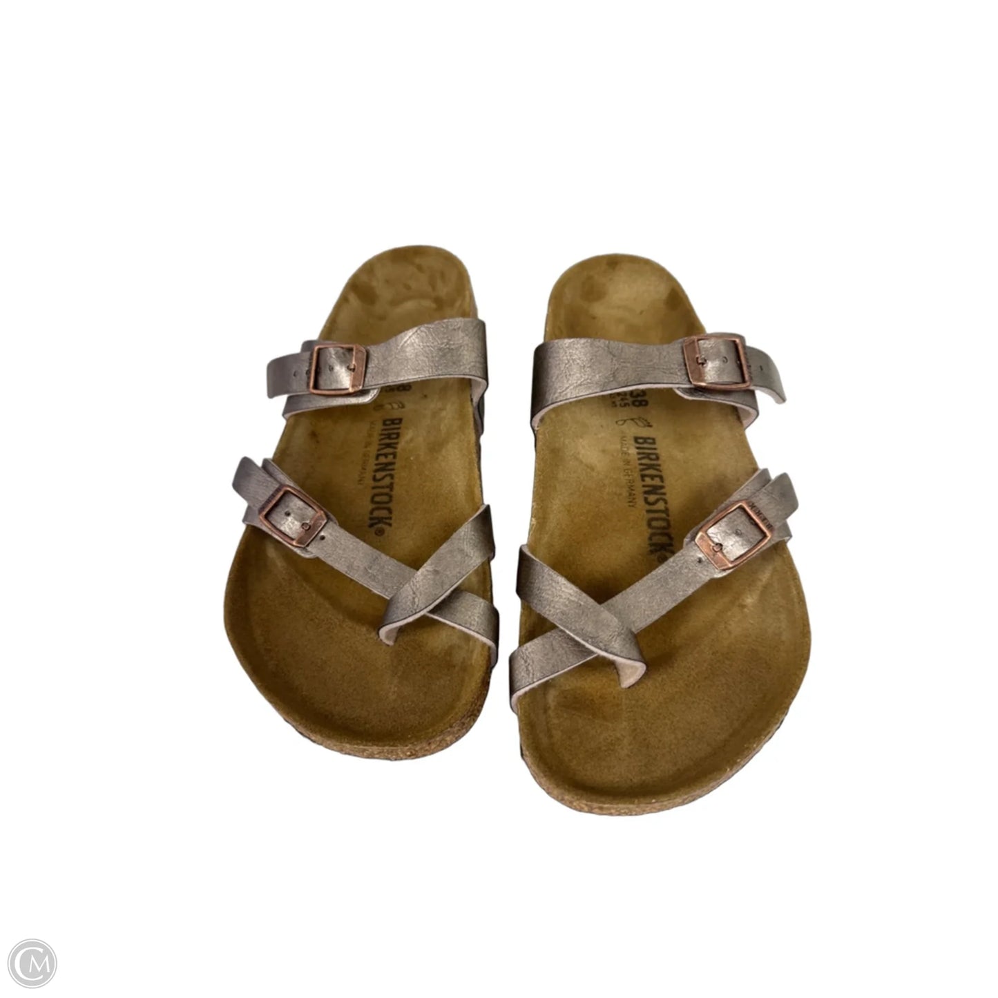 Sandals Flats By Birkenstock In Bronze, Size: 7