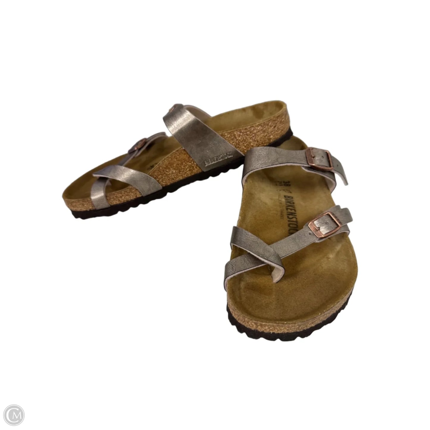 Sandals Flats By Birkenstock In Bronze, Size: 7