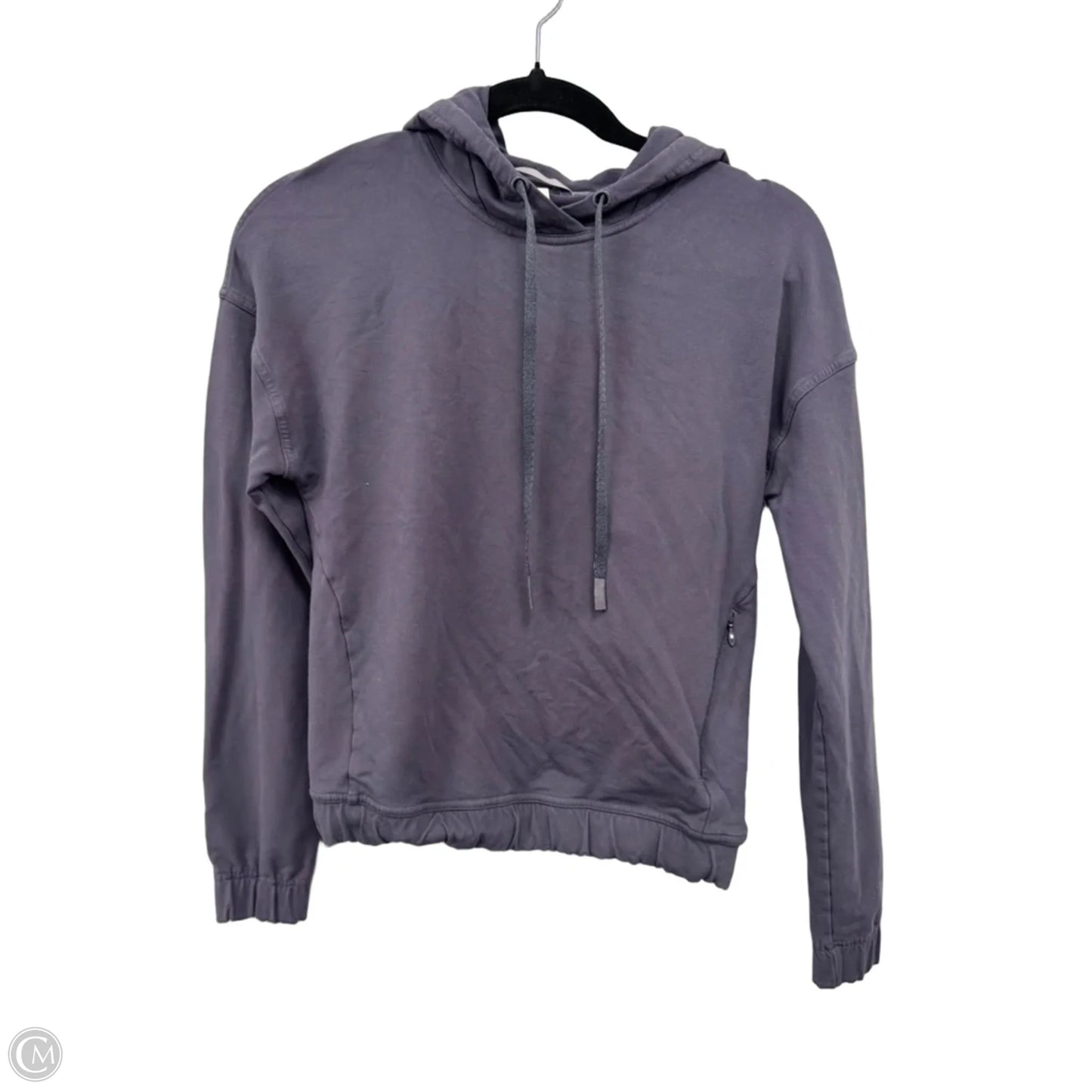 Athletic Sweatshirt Hoodie By Lululemon In Grey, Size: 4