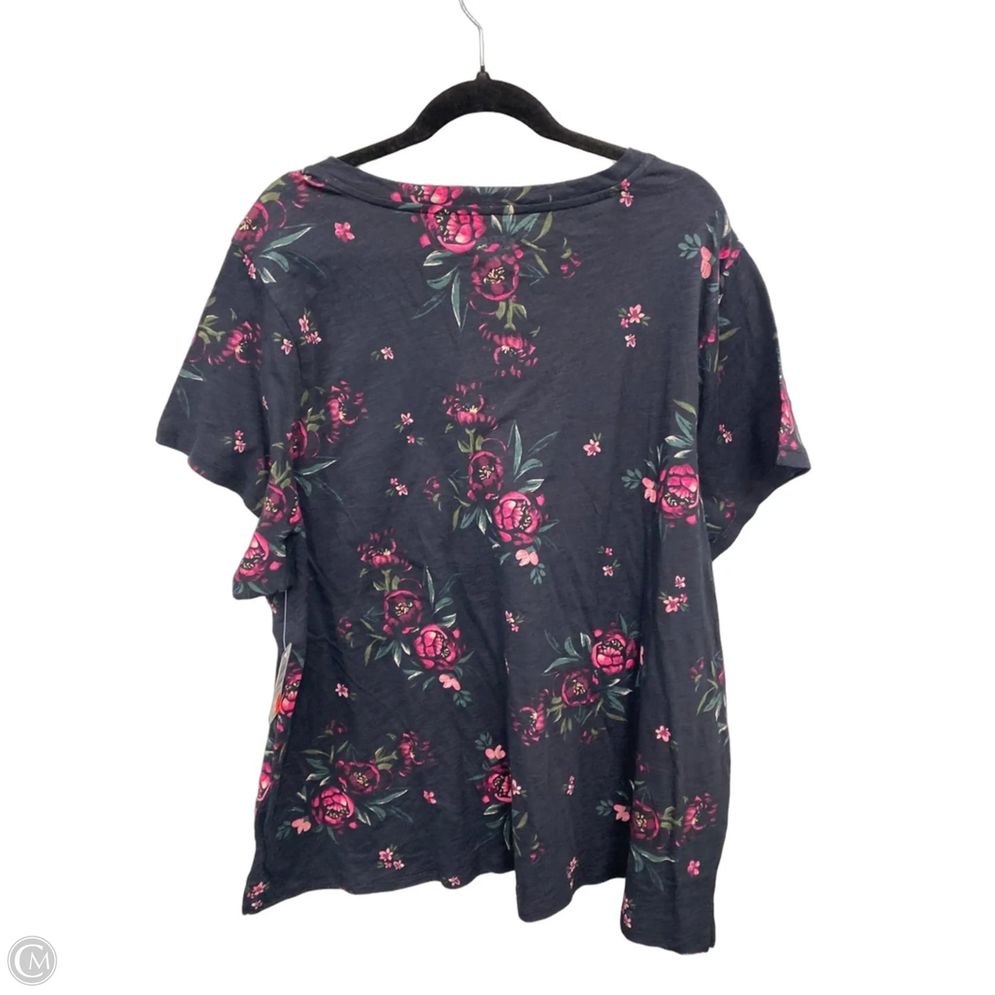Top Short Sleeve Basic By Torrid In Black & Pink, Size: 4x