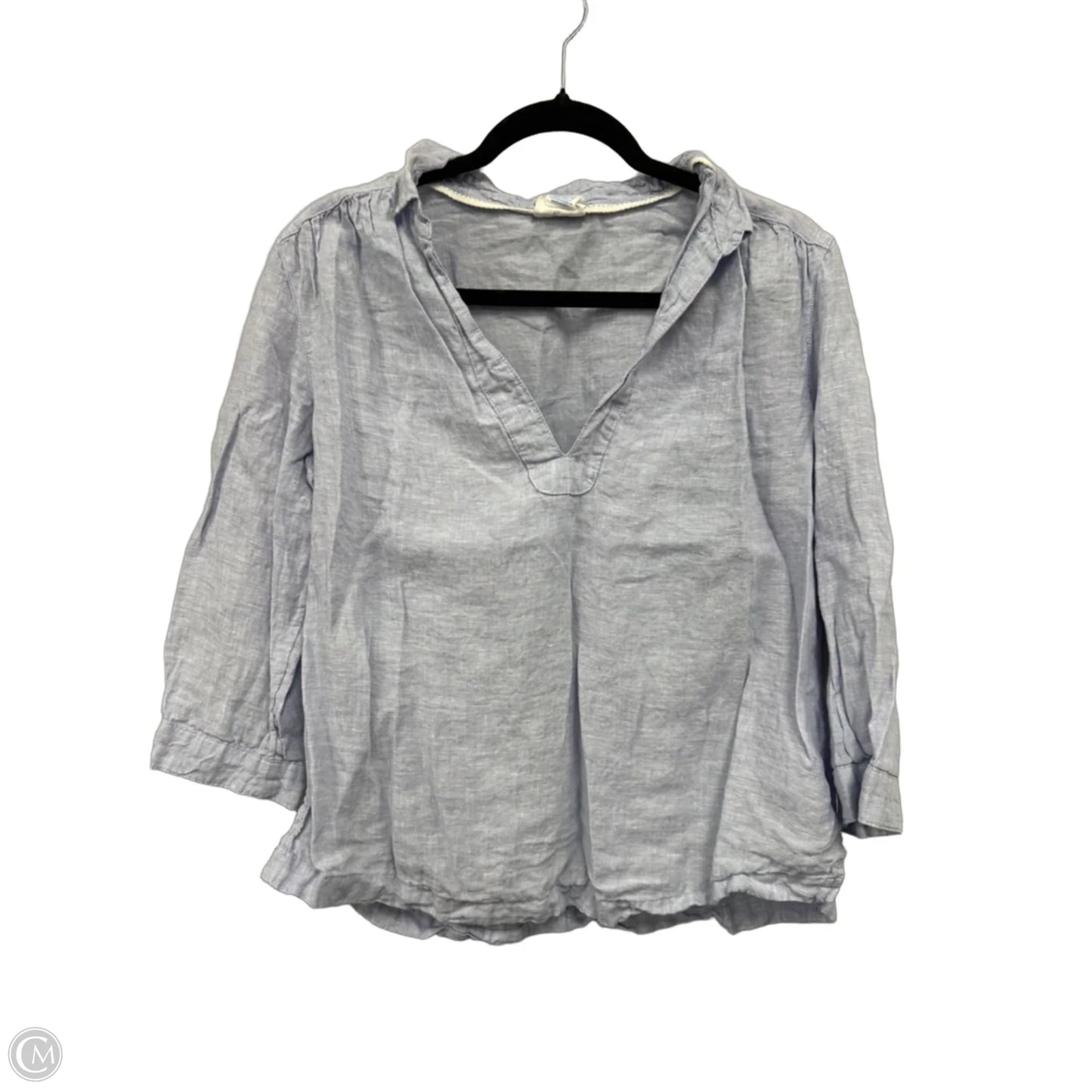 Blouse 3/4 Sleeve By Sigrid Olsen In Blue, Size: L