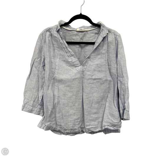 Blouse 3/4 Sleeve By Sigrid Olsen In Blue, Size: L