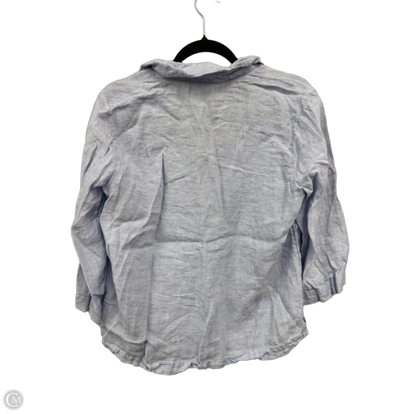 Blouse 3/4 Sleeve By Sigrid Olsen In Blue, Size: L