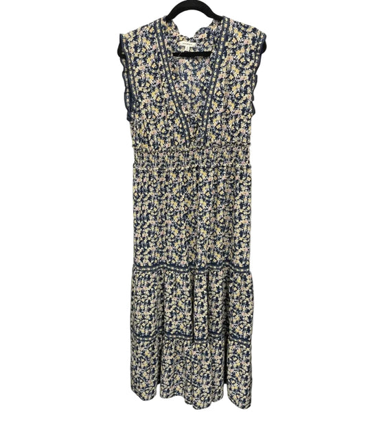 Dress Casual Maxi By Max Studio In Blue & Yellow, Size: Xl