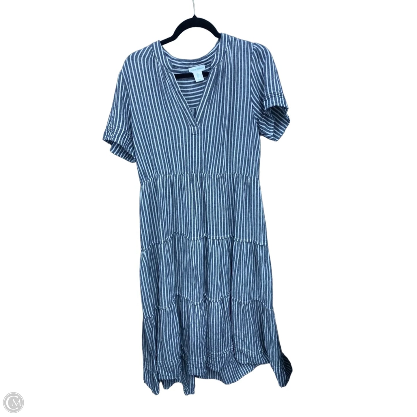 Dress Casual Maxi By Cynthia Rowley In Grey & White, Size: L