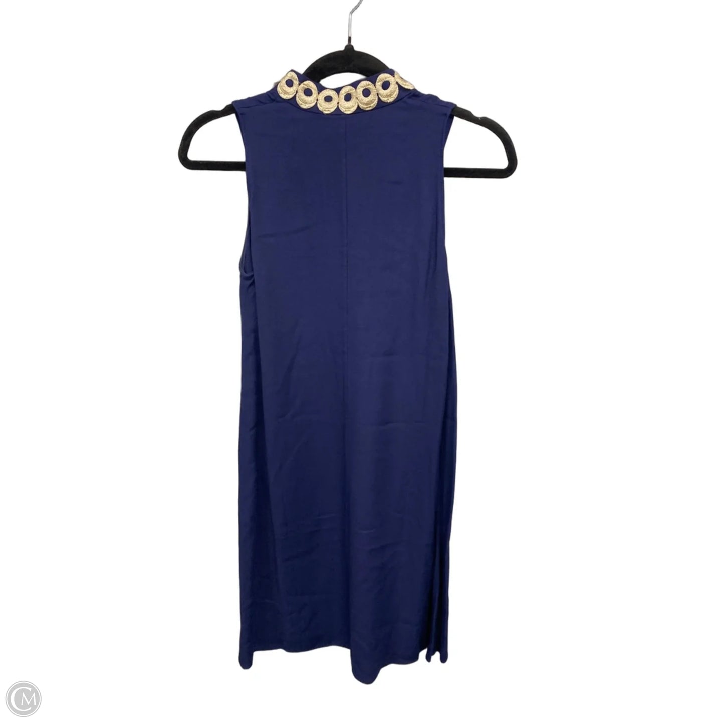 Dress Designer By Lilly Pulitzer In Blue & Gold, Size: 0