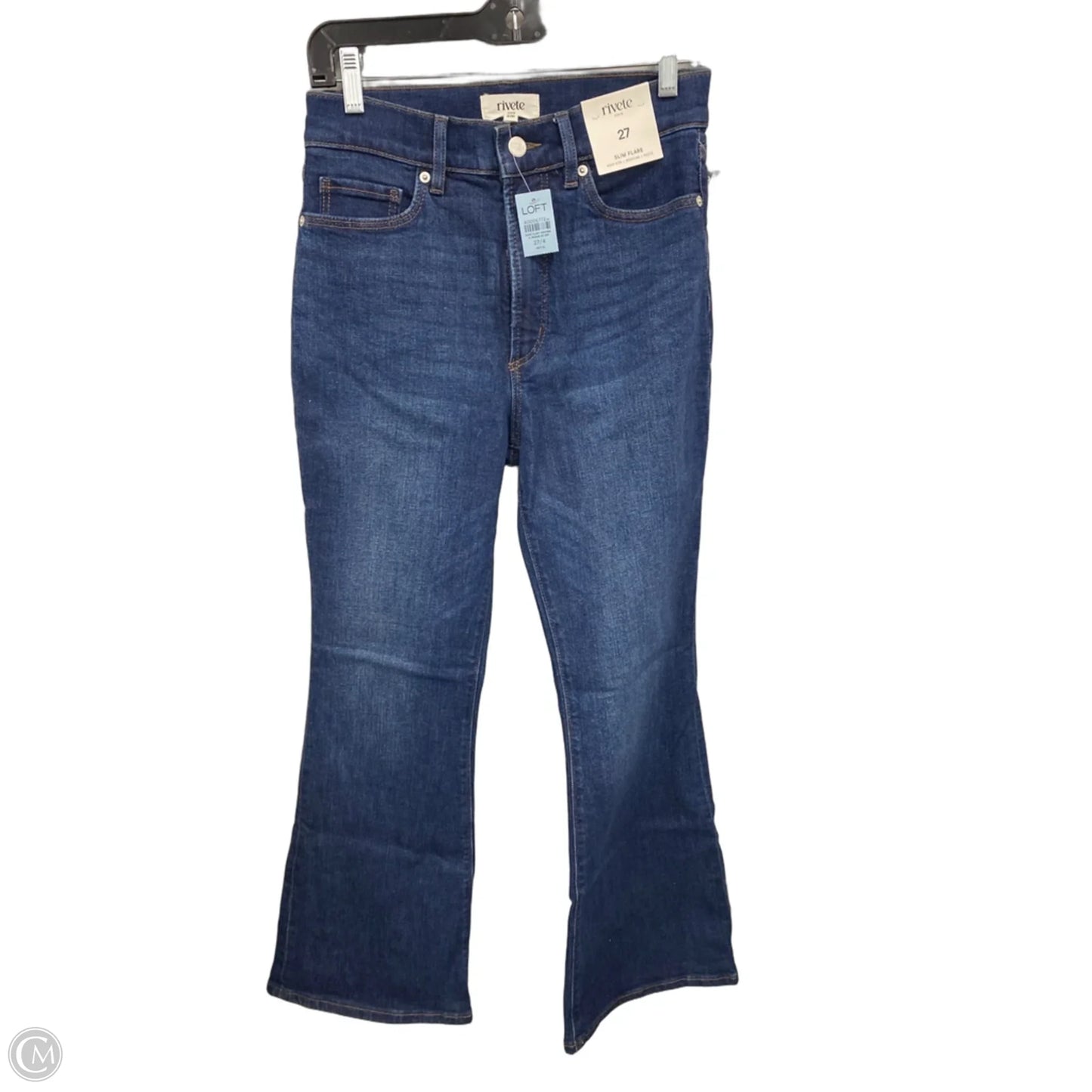 Jeans Boot Cut By Loft In Blue Denim, Size: 4