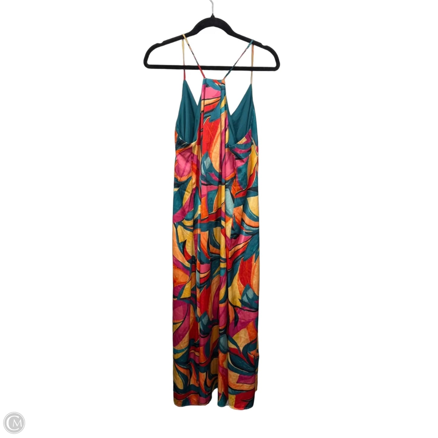 Dress Casual Maxi By Nicole Miller In Green & Orange, Size: Xl
