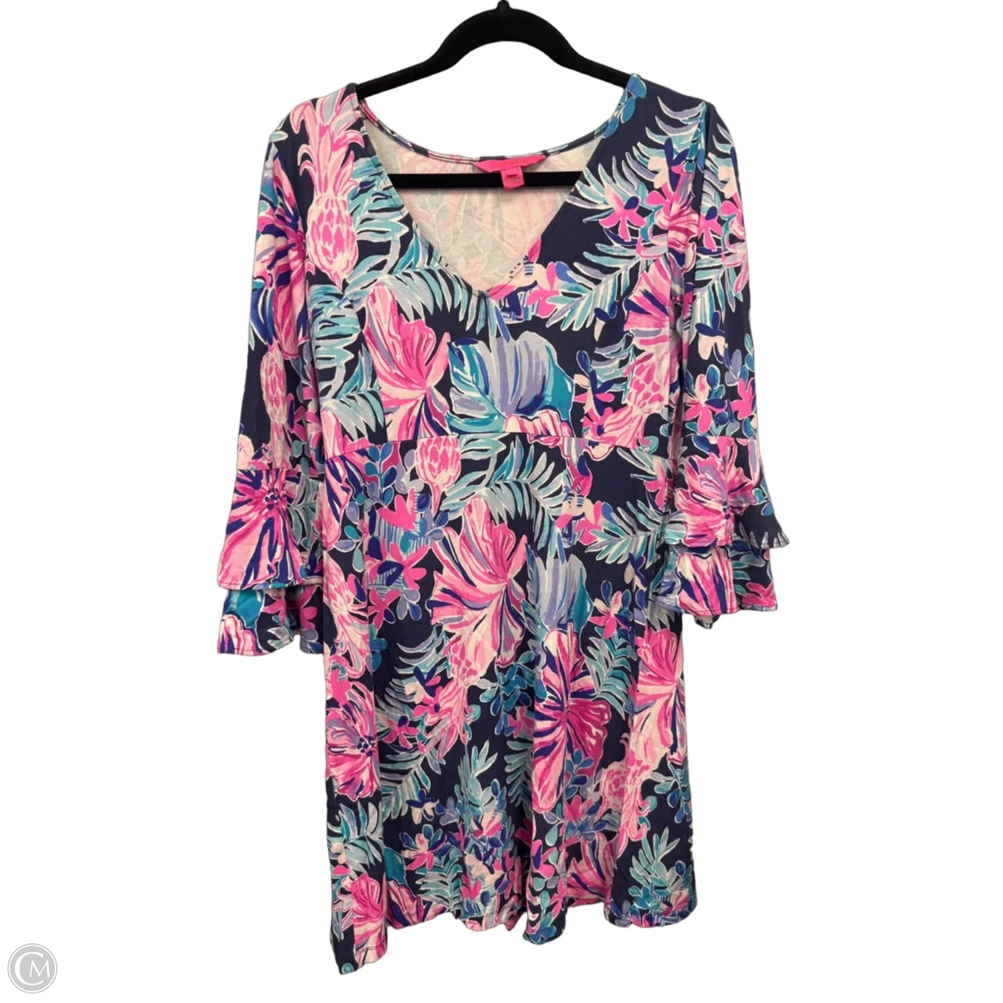 Dress Designer By Lilly Pulitzer In Blue & Purple, Size: L