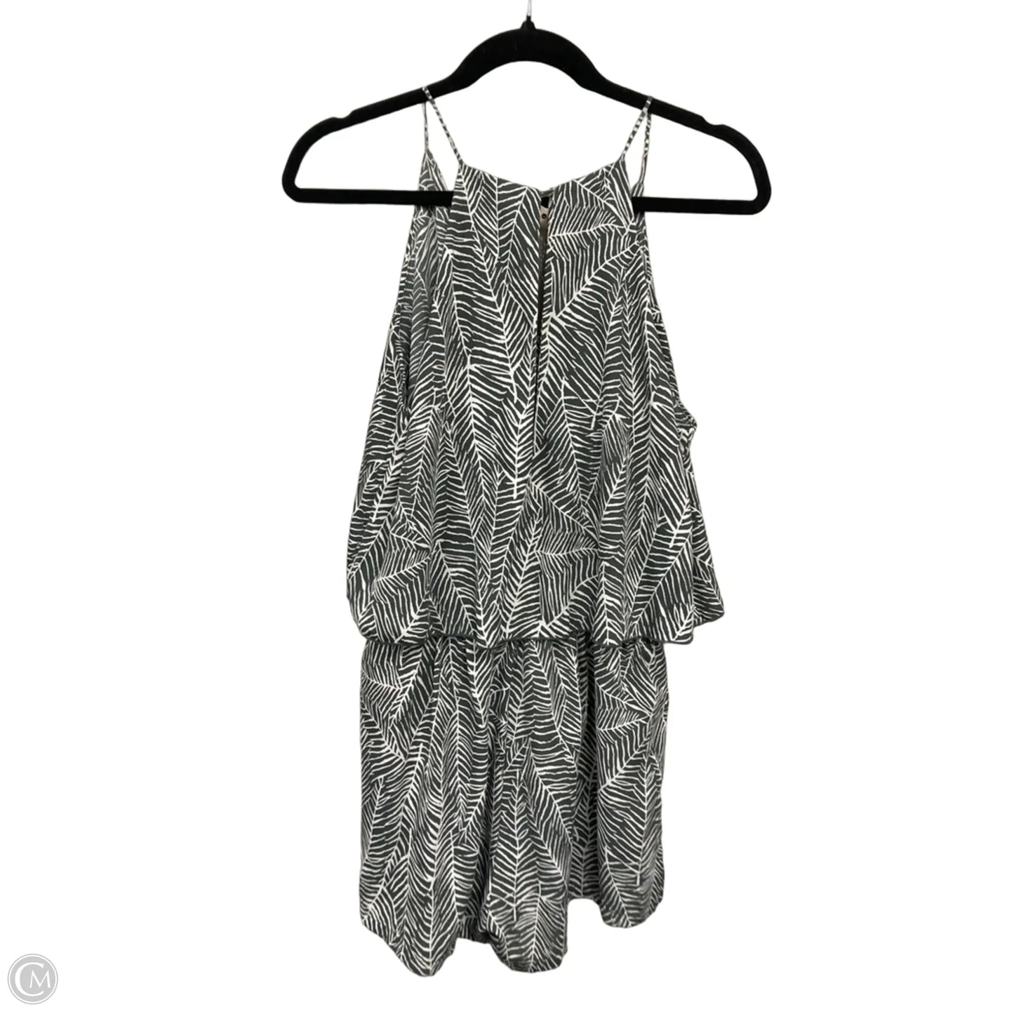 Romper By Tyche In Grey & White, Size: L