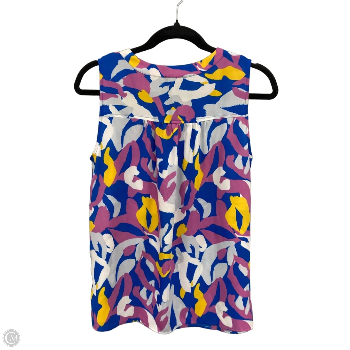 Blouse Sleeveless By Ann Taylor In Blue & Pink, Size: S
