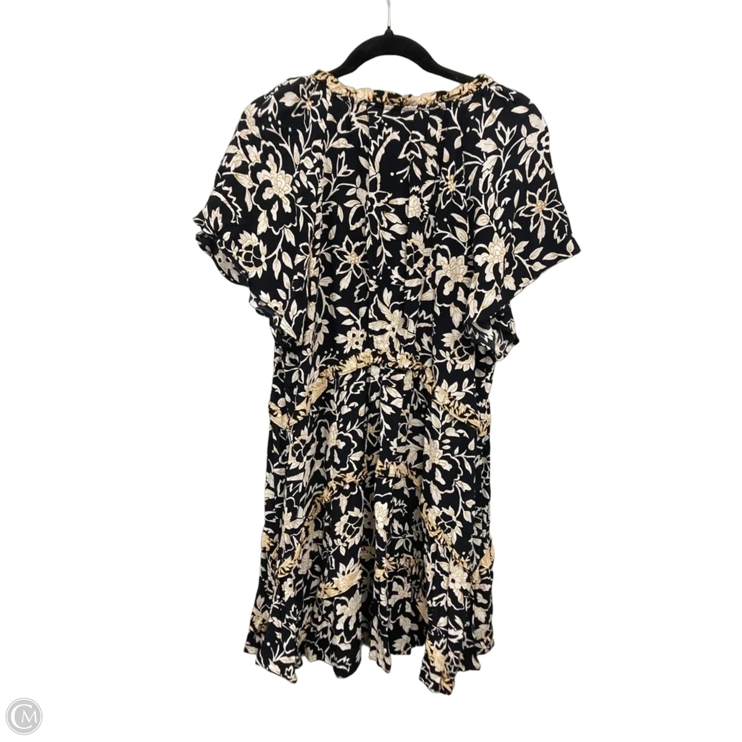 Dress Casual Short By Anthropologie In Black & Cream, Size: L
