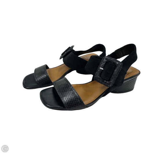 Sandals Heels Block By Donald Pliner In Black, Size: 8