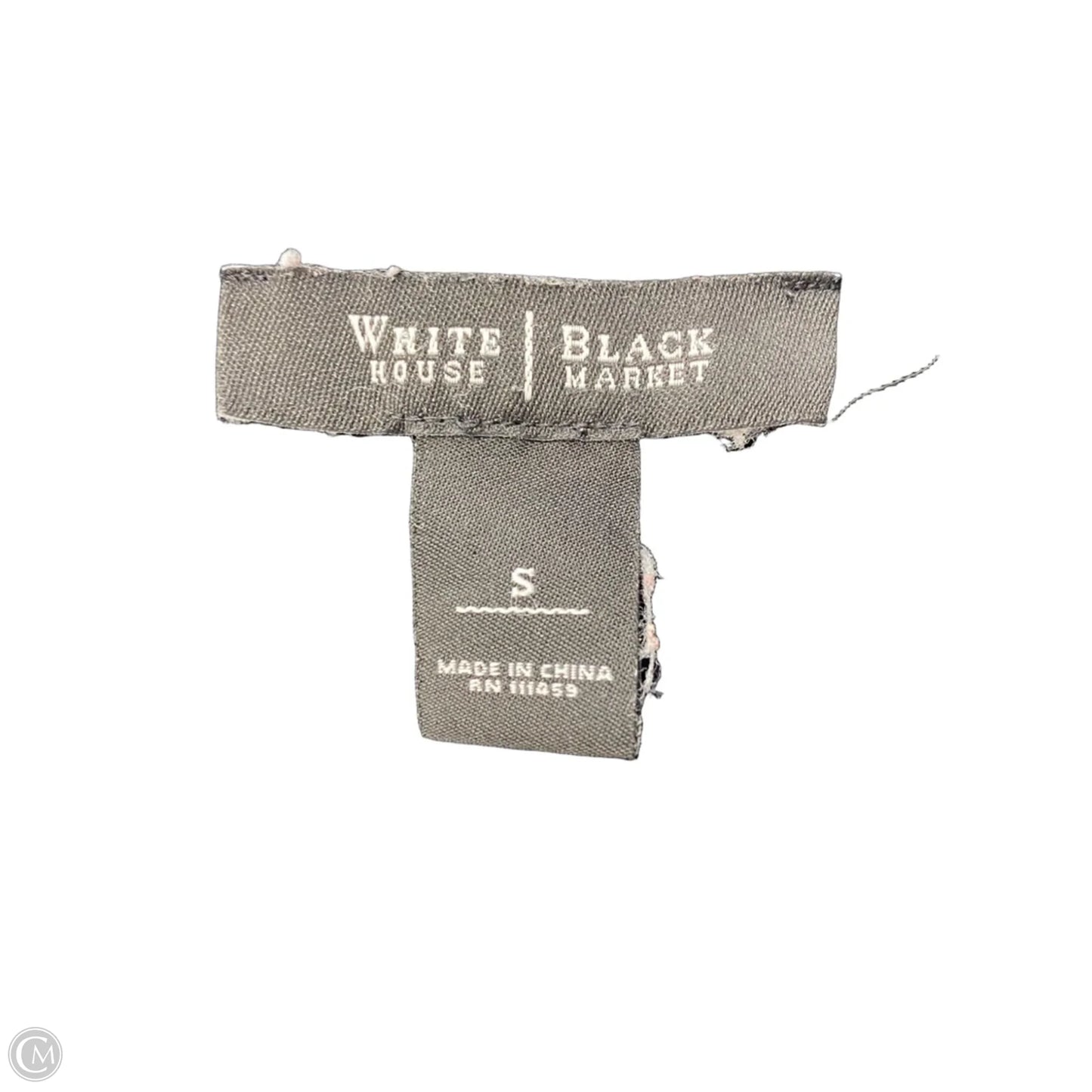 Top Short Sleeve By White House Black Market In Black & White, Size: S