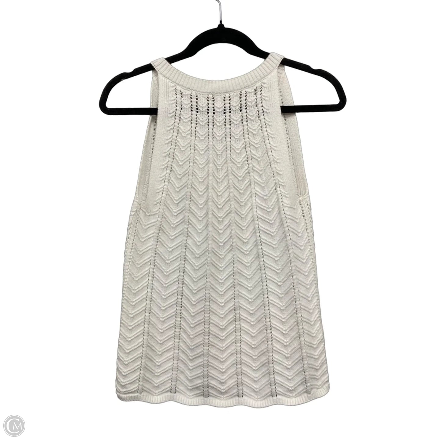 Top Sleeveless By Loft In White, Size: M
