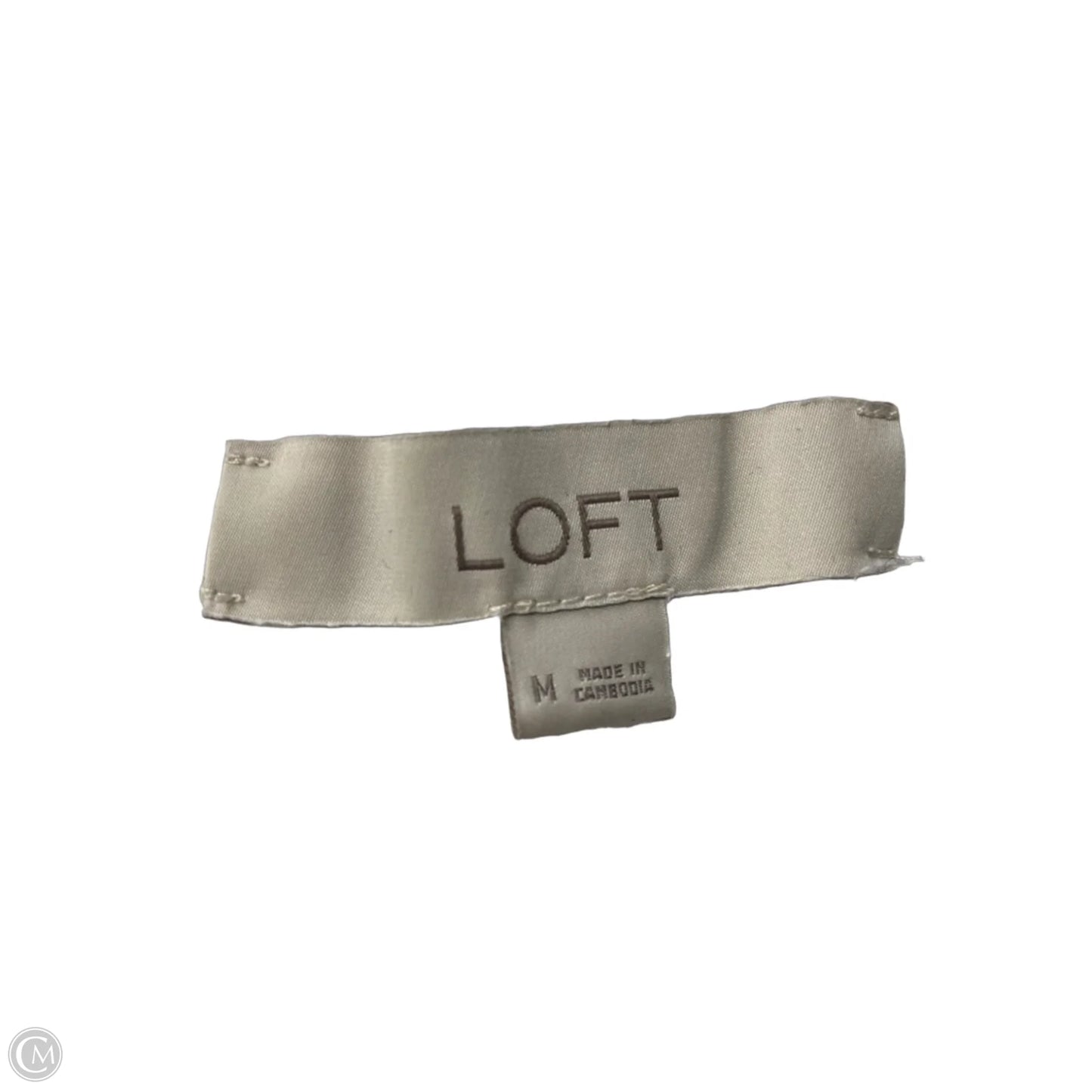 Top Sleeveless By Loft In White, Size: M