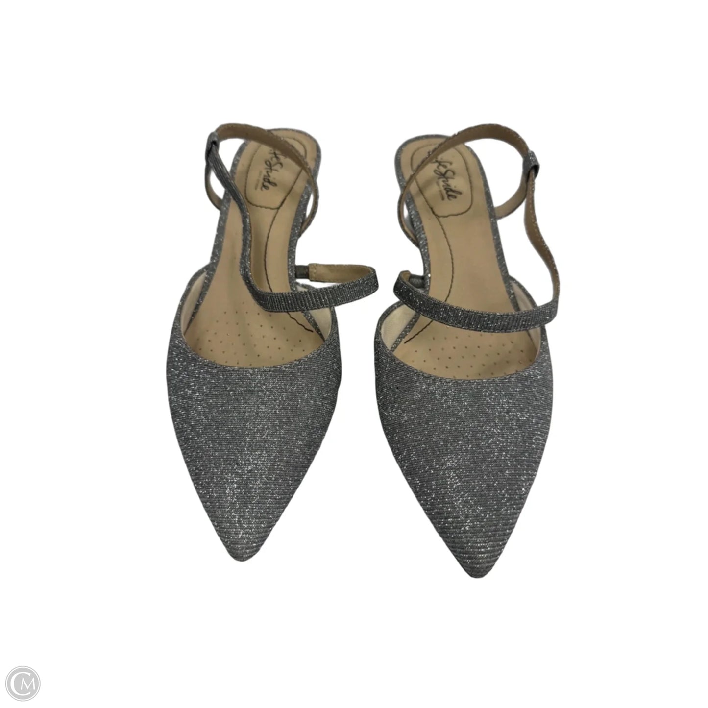 Shoes Heels Kitten By Life Stride In Silver, Size: 9.5