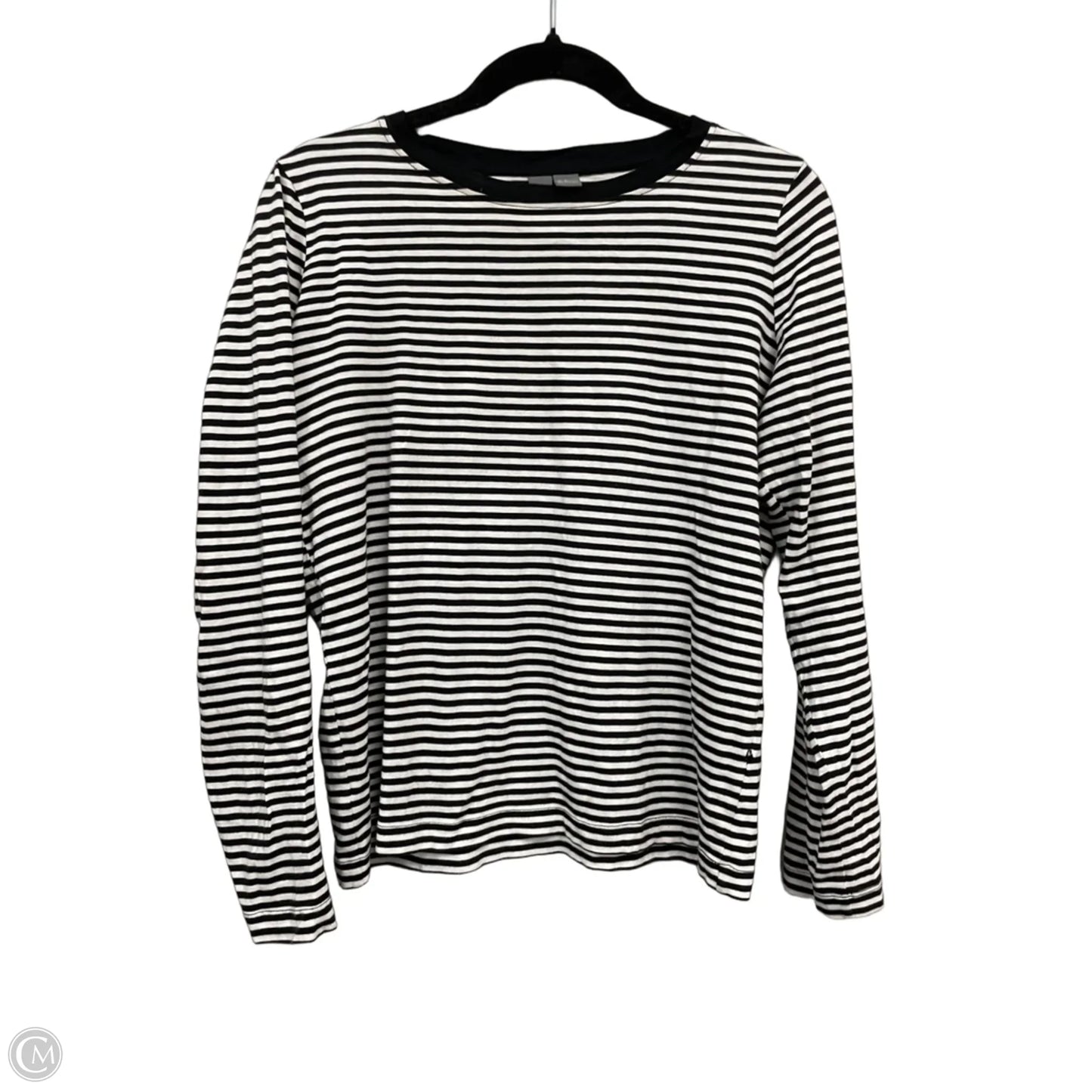 Athletic Top Long Sleeve Crewneck By Sweaty Betty In Black & White, Size: 8