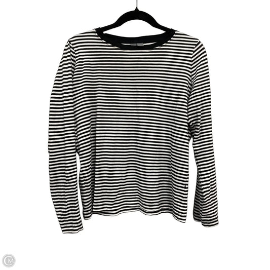 Athletic Top Long Sleeve Crewneck By Sweaty Betty In Black & White, Size: 8