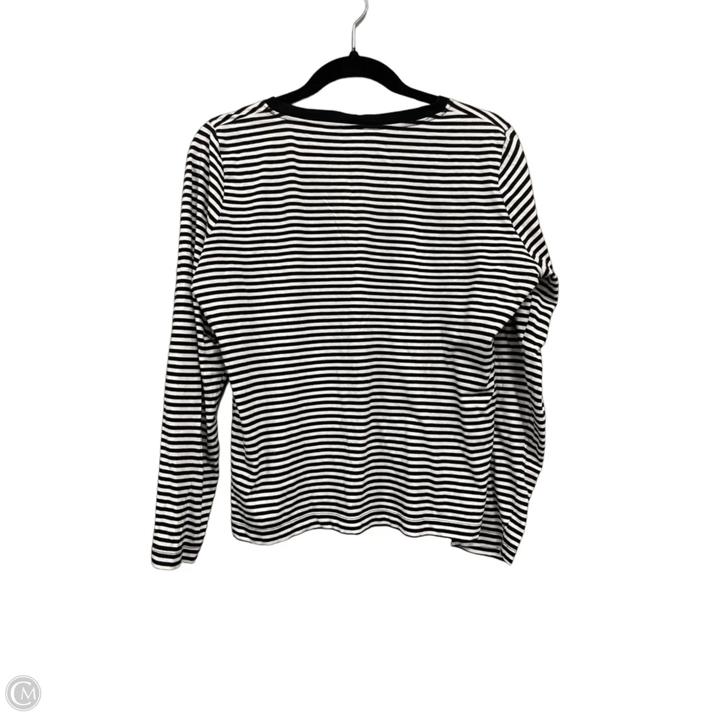Athletic Top Long Sleeve Crewneck By Sweaty Betty In Black & White, Size: 8