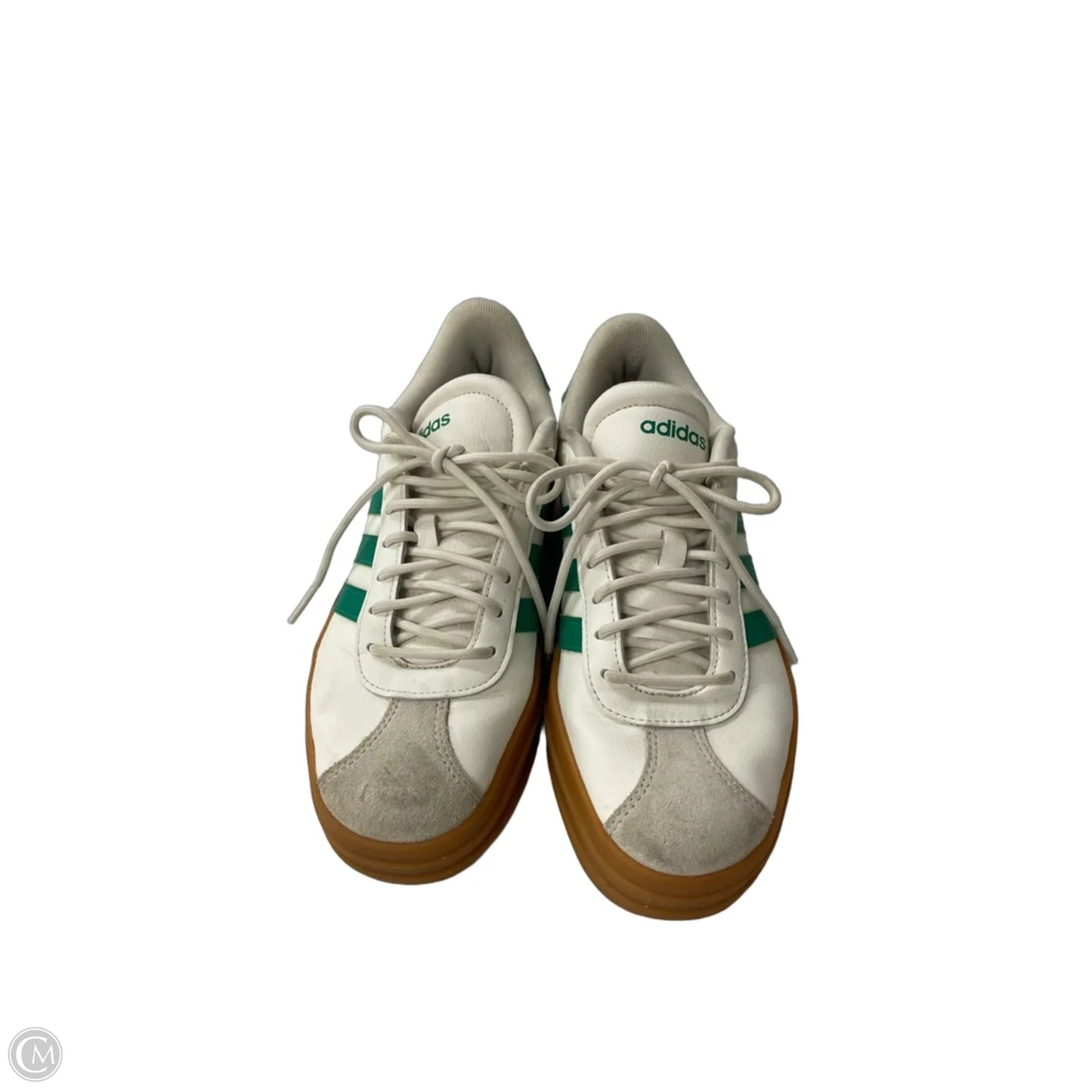 Shoes Sneakers By Adidas In Green & White, Size: 8