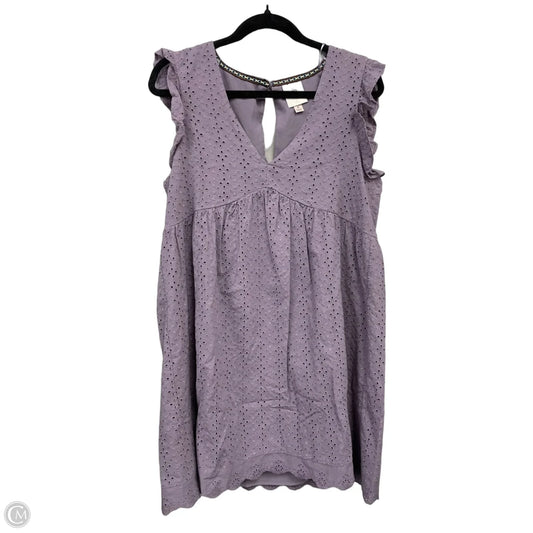 Dress Casual Short By Knox Rose In Purple, Size: M