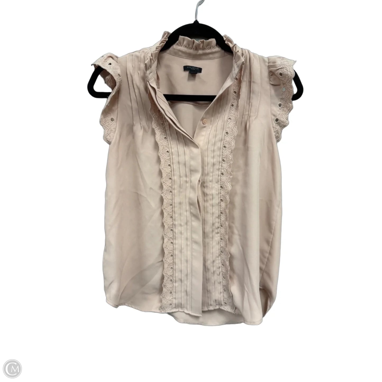 Blouse Short Sleeve By Ann Taylor In Pink, Size: Xxsp