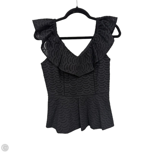 Blouse Short Sleeve By White House Black Market In Black, Size: 0