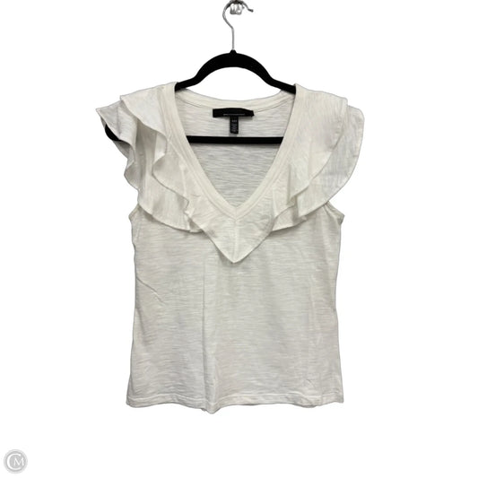 Top Short Sleeve By White House Black Market In White, Size: Xxs