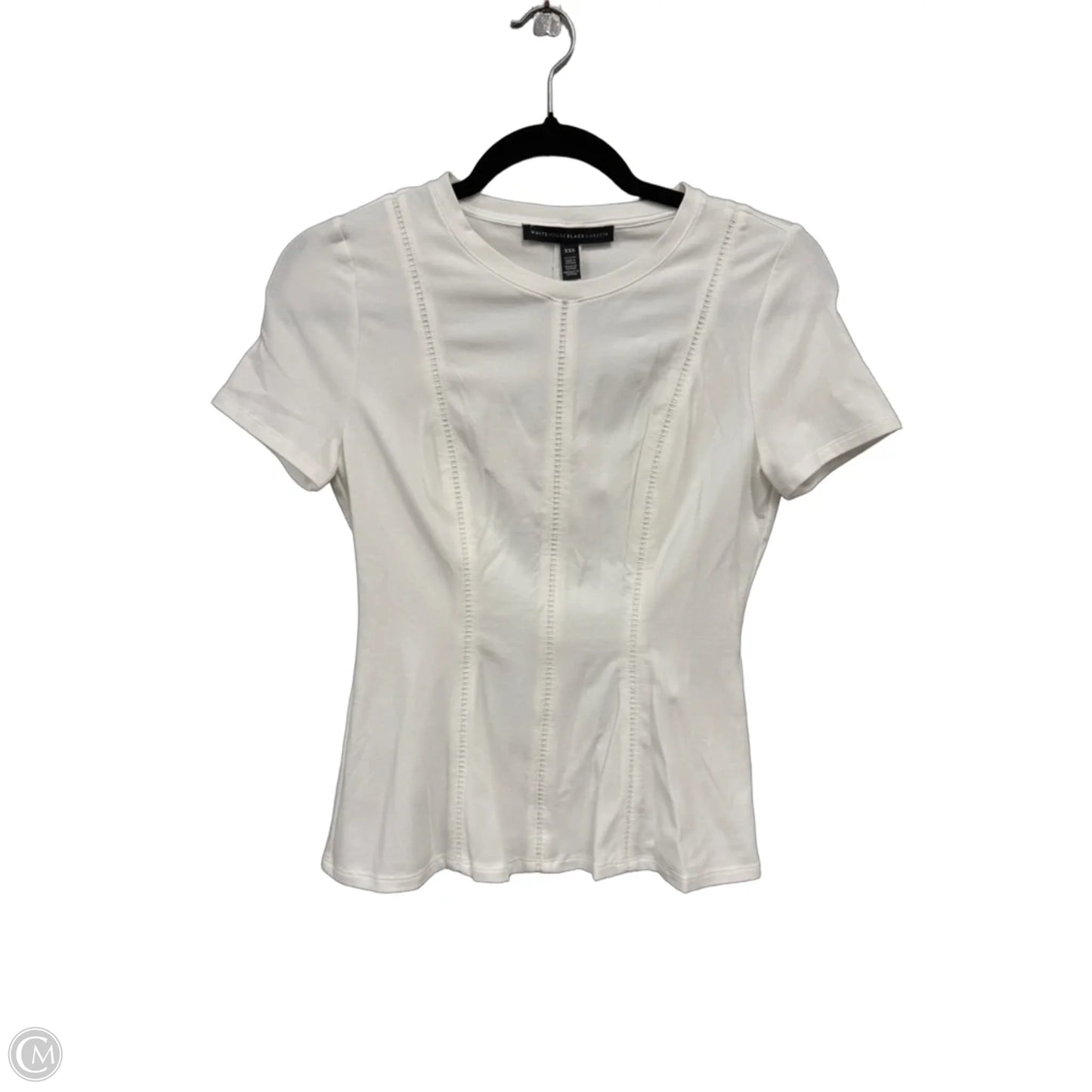 Top Short Sleeve By White House Black Market In White, Size: Xxs